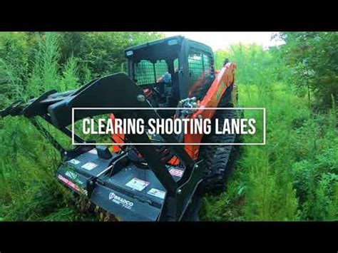 clearing shooting lanes with a skid steer|best way to cut roads .